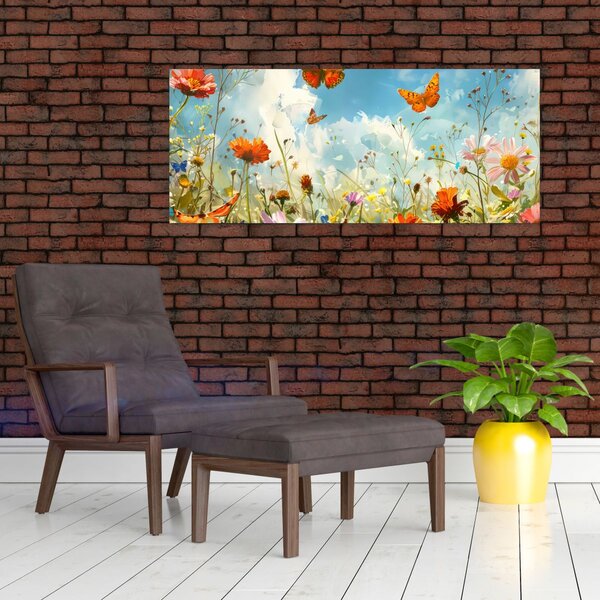 Slika - Leptiri na ljetnoj livadi (120x50 cm)