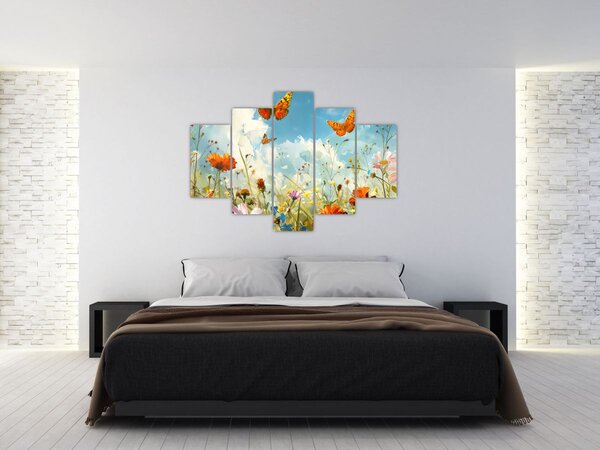 Slika - Leptiri na ljetnoj livadi (150x105 cm)