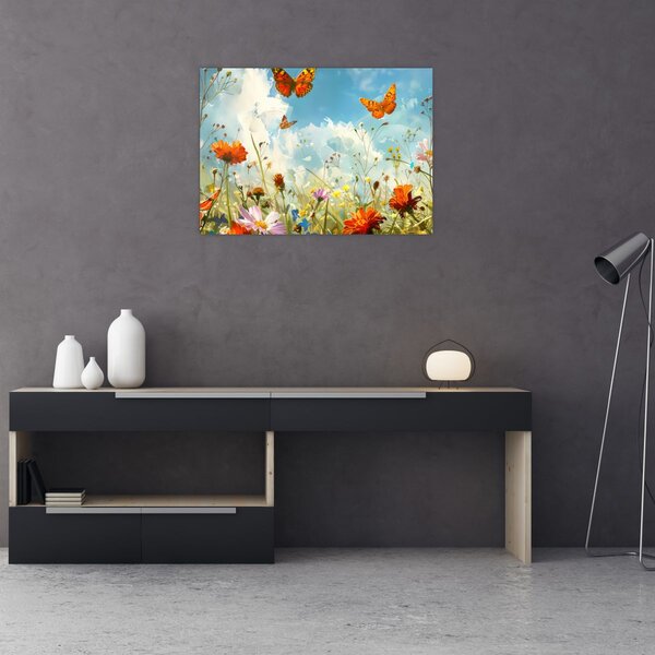 Slika - Leptiri na ljetnoj livadi (70x50 cm)