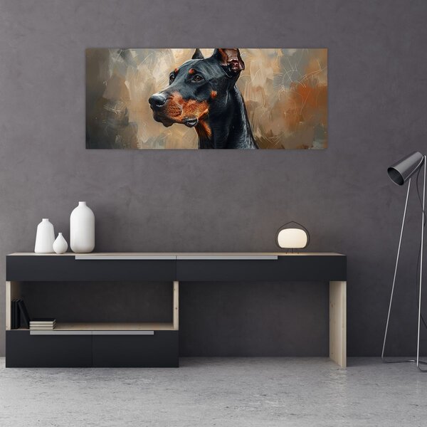 Slika - Portret Dobrmana (120x50 cm)