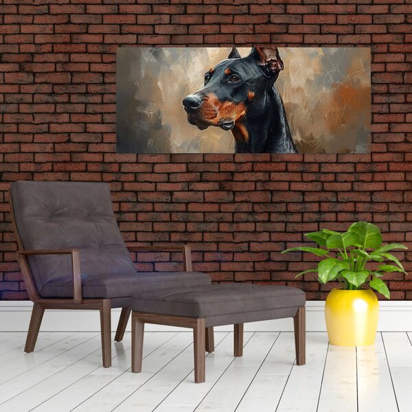 Slika - Portret Dobrmana (120x50 cm)