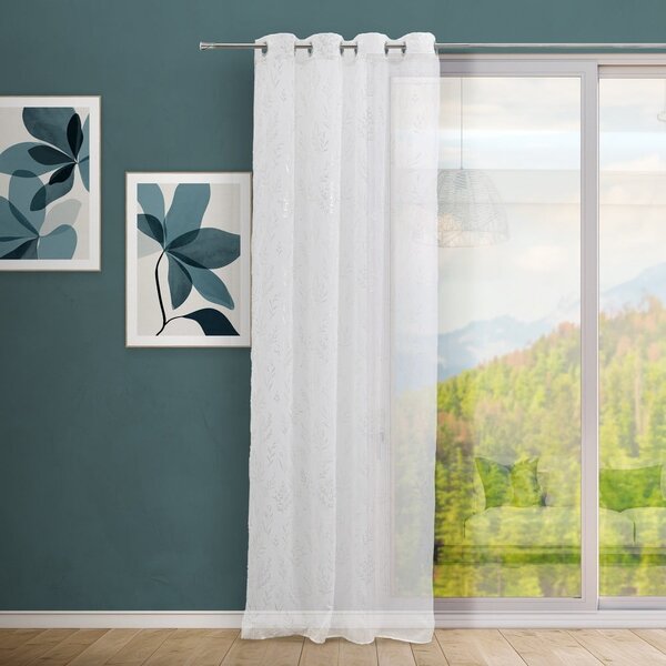 Bijela/u srebrnoj boji prozirna zavjesa 140x260 cm Buds – Casa Selección