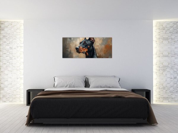 Slika - Portret Dobrmana (120x50 cm)