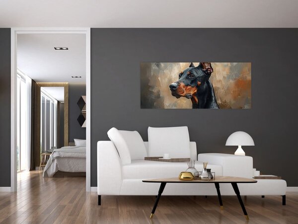 Slika - Portret Dobrmana (120x50 cm)