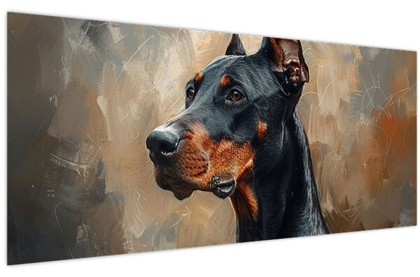Slika - Portret Dobrmana (120x50 cm)