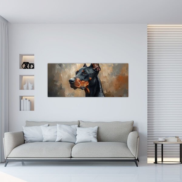 Slika - Portret Dobrmana (120x50 cm)