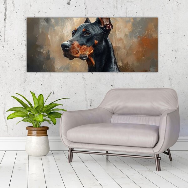 Slika - Portret Dobrmana (120x50 cm)