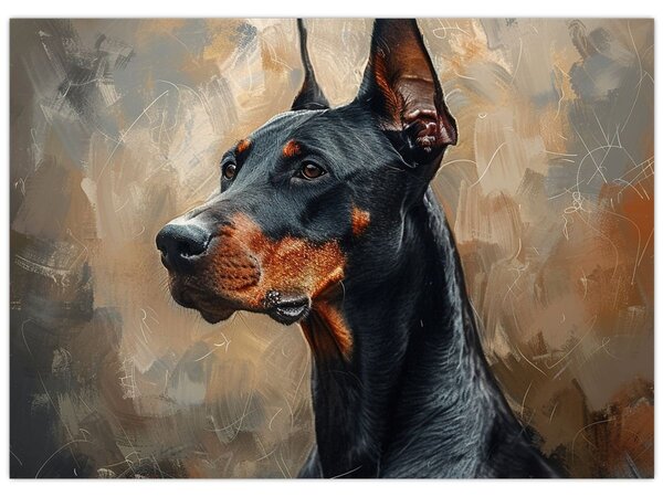 Slika - Portret Dobrmana (70x50 cm)