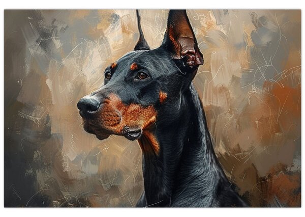 Slika - Portret Dobrmana (90x60 cm)