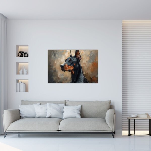 Slika - Portret Dobrmana (90x60 cm)
