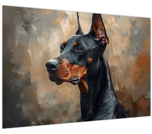 Slika - Portret Dobrmana (90x60 cm)