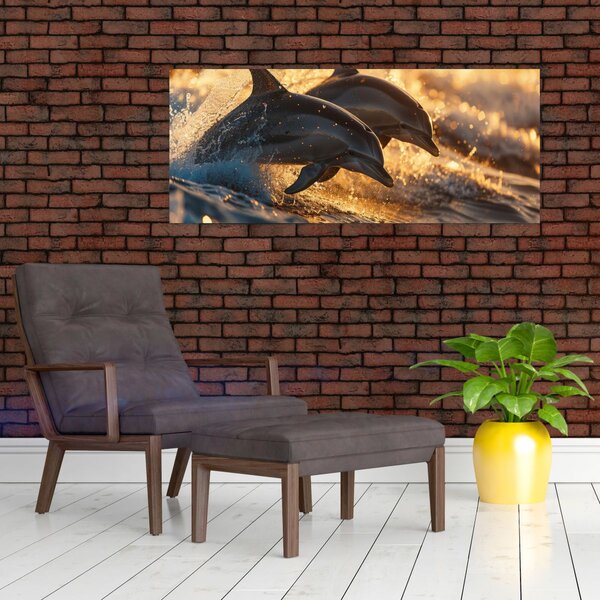 Slika - Dupini (120x50 cm)