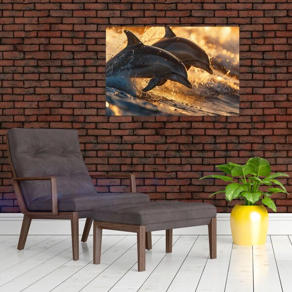 Slika - Dupini (90x60 cm)