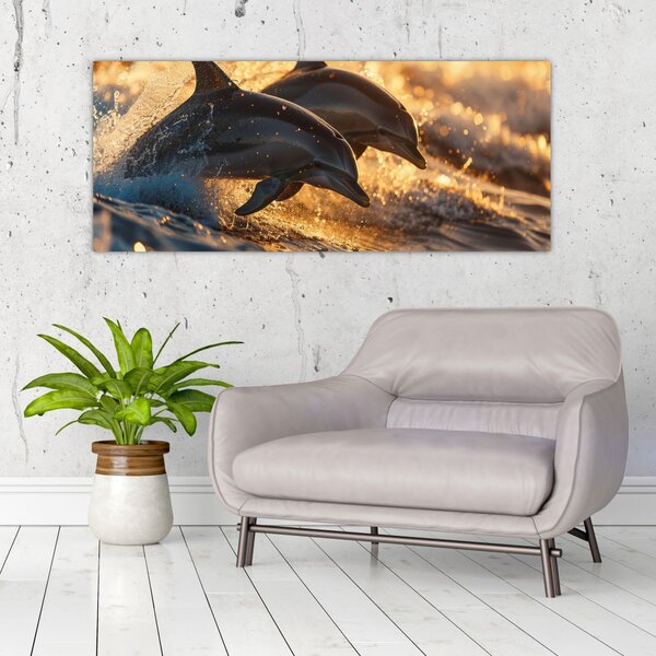 Slika - Dupini (120x50 cm)