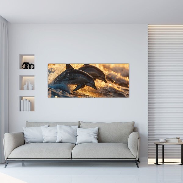 Slika - Dupini (120x50 cm)