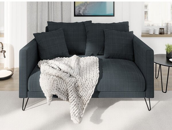 Tamno siva sofa od šenila 140 cm Freya – Ropez