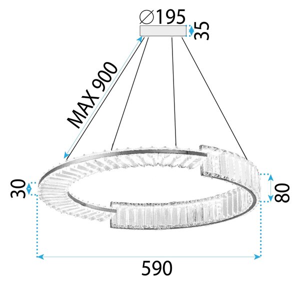 LED svijetiljka APP1528-CP60 GOLD