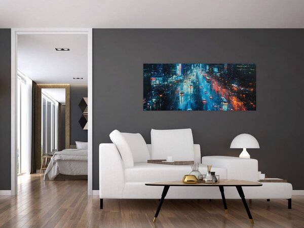 Slika - Veliki grad, ulje na platnu (120x50 cm)