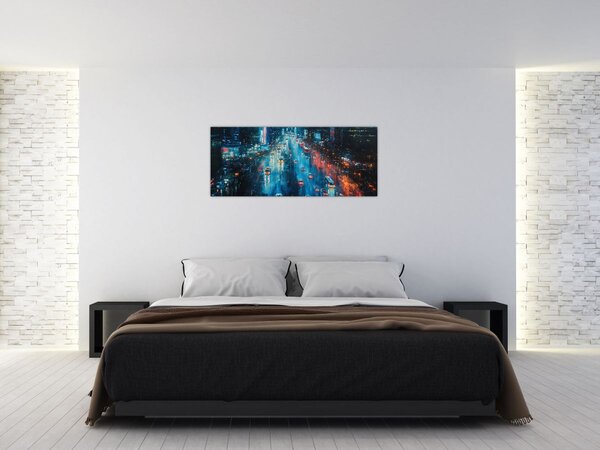 Slika - Veliki grad, ulje na platnu (120x50 cm)