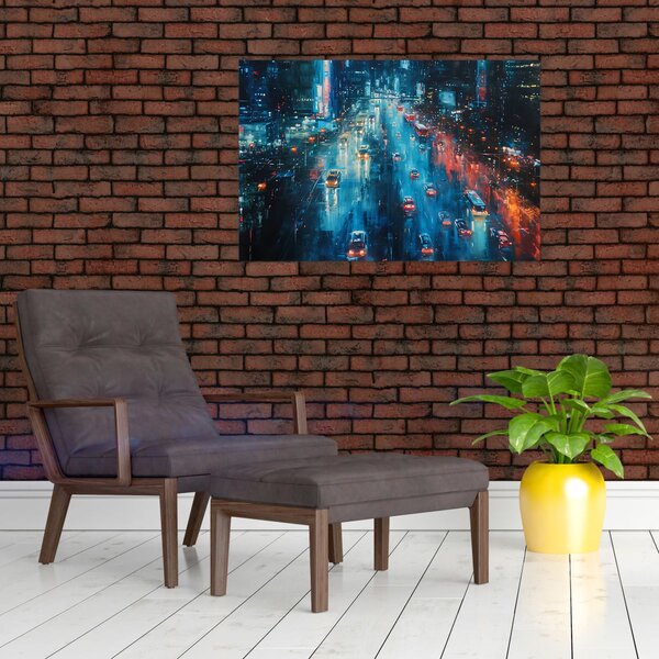 Slika - Veliki grad, ulje na platnu (90x60 cm)