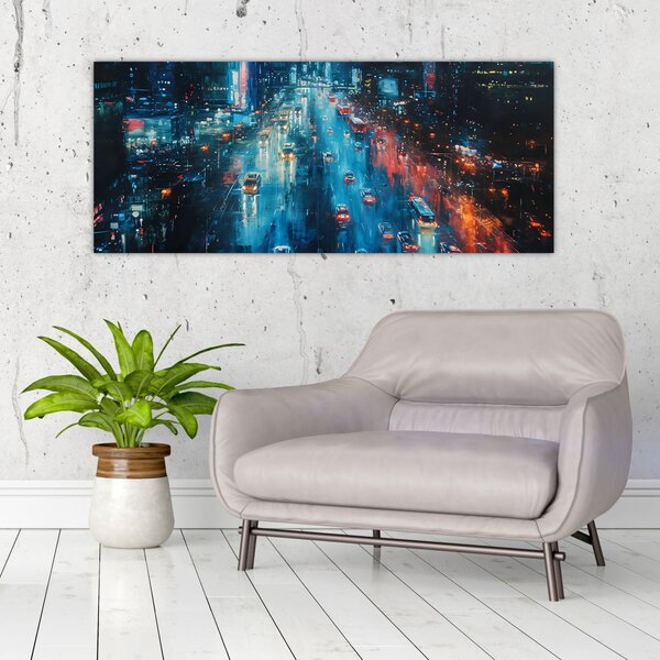 Slika - Veliki grad, ulje na platnu (120x50 cm)