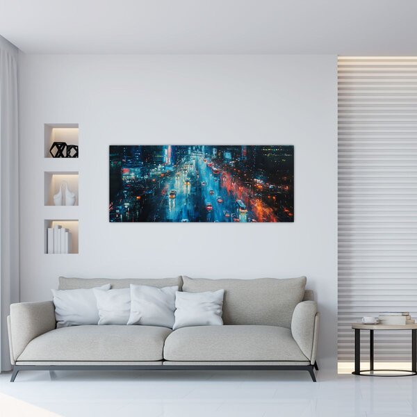 Slika - Veliki grad, ulje na platnu (120x50 cm)