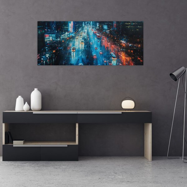 Slika - Veliki grad, ulje na platnu (120x50 cm)