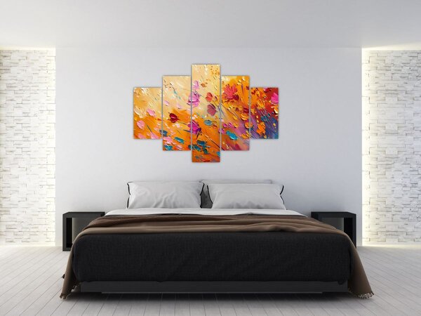 Slika - Slikanje šarenog cvijeća (150x105 cm)