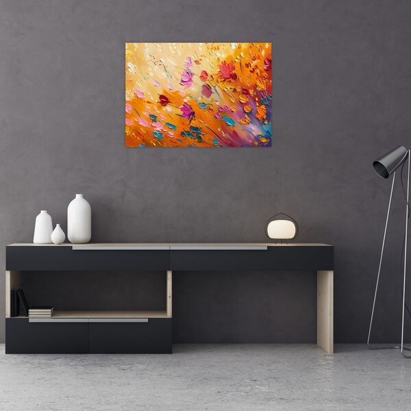 Slika - Slikanje šarenog cvijeća (70x50 cm)