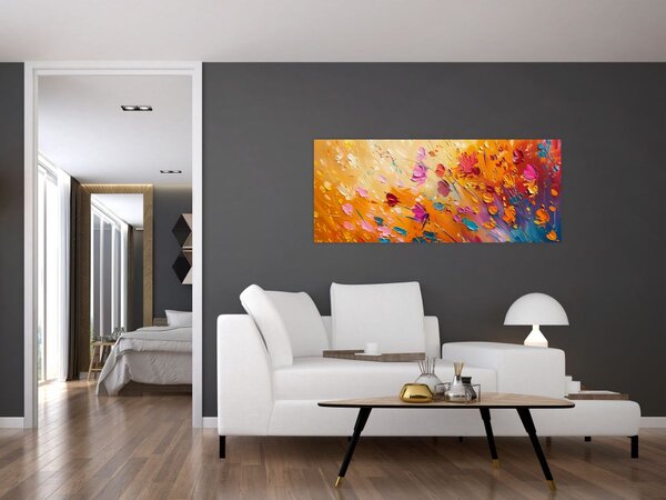 Slika - Slikanje šarenog cvijeća (120x50 cm)
