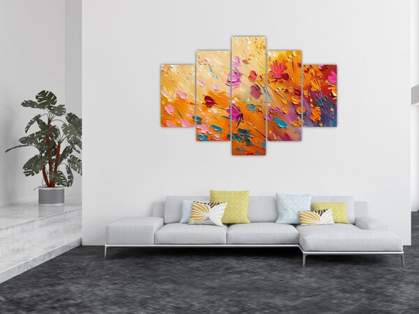 Slika - Slikanje šarenog cvijeća (150x105 cm)