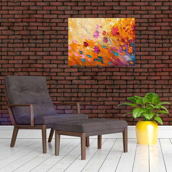 Slika - Slikanje šarenog cvijeća (70x50 cm)