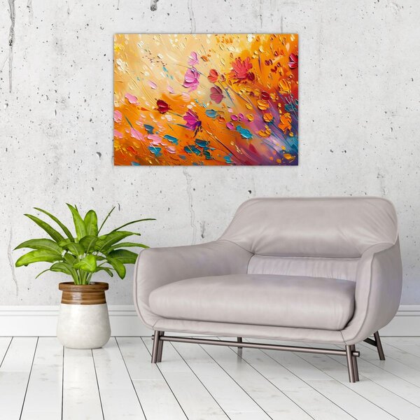 Slika - Slikanje šarenog cvijeća (70x50 cm)