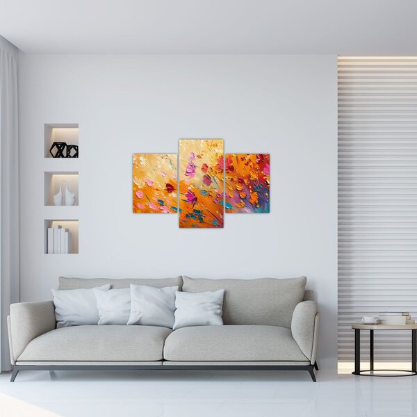 Slika - Slikanje šarenog cvijeća (90x60 cm)