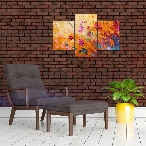 Slika - Slikanje šarenog cvijeća (90x60 cm)