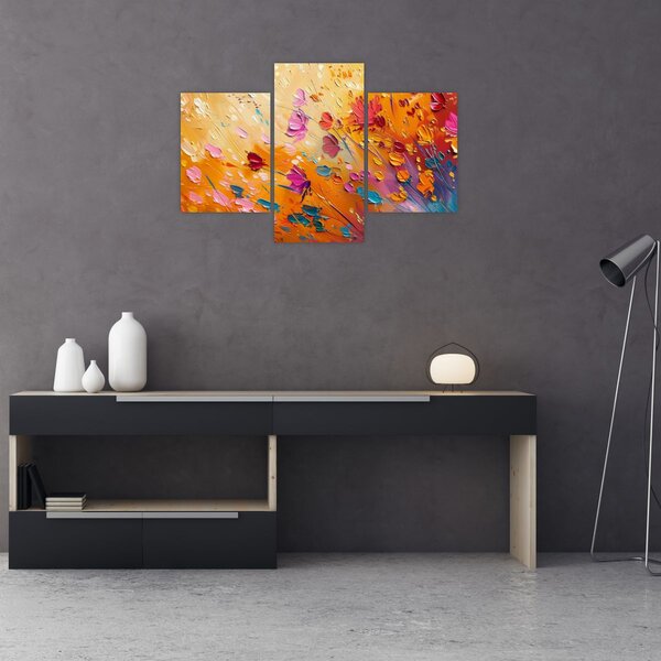 Slika - Slikanje šarenog cvijeća (90x60 cm)