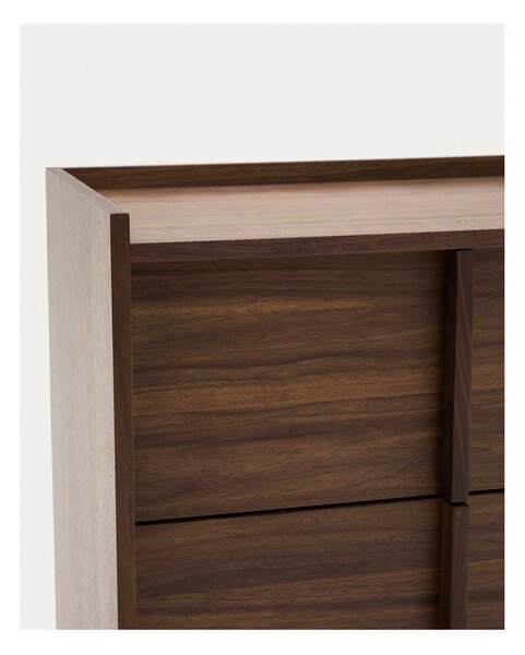 Smeđa komoda u dekoru oraha 100x78x50 cm Onix – Kave Home