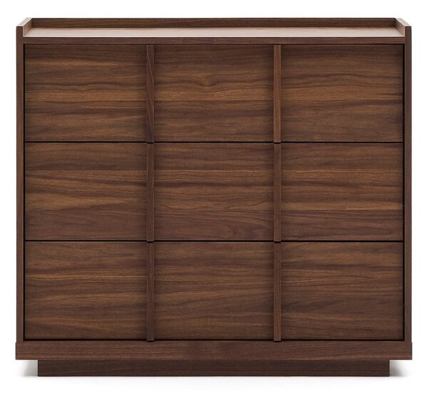 Smeđa komoda u dekoru oraha 100x78x50 cm Onix – Kave Home