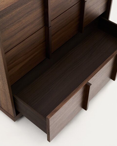 Smeđa komoda u dekoru oraha 100x78x50 cm Onix – Kave Home