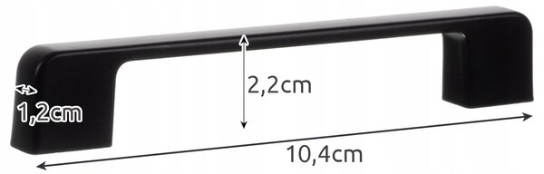 Postavite 10 alu. Namještaj ruča 14 cm crna mat