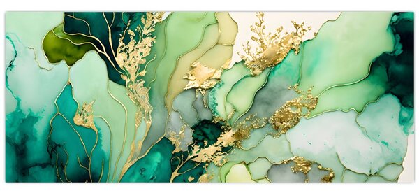 Slika - Zelena apstrakcija (120x50 cm)