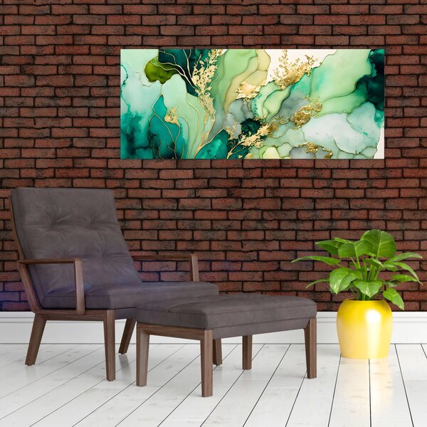 Slika - Zelena apstrakcija (120x50 cm)