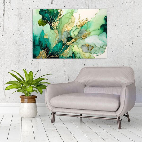 Slika - Zelena apstrakcija (90x60 cm)