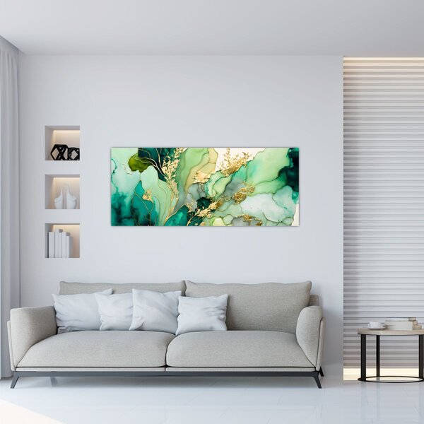Slika - Zelena apstrakcija (120x50 cm)