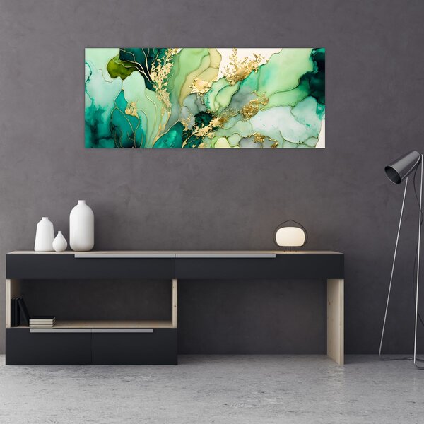 Slika - Zelena apstrakcija (120x50 cm)
