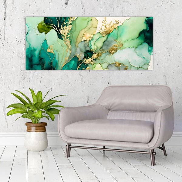Slika - Zelena apstrakcija (120x50 cm)