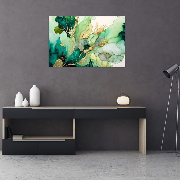 Slika - Zelena apstrakcija (90x60 cm)
