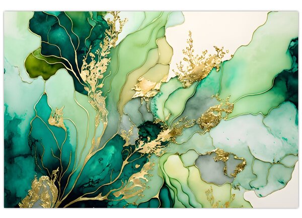 Slika - Zelena apstrakcija (90x60 cm)