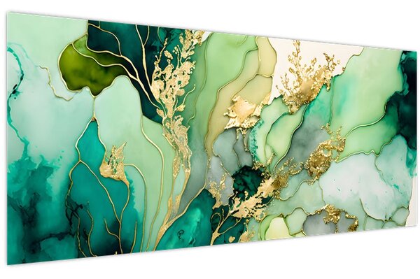 Slika - Zelena apstrakcija (120x50 cm)