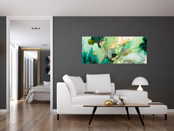 Slika - Zelena apstrakcija (120x50 cm)